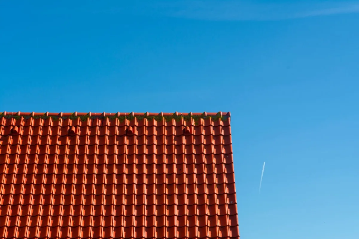 Tile roof gable in full sun, the kind of exposure that sets roof life in El Monte, CA